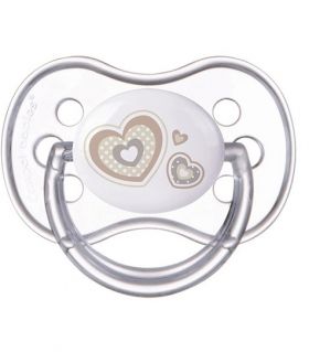 Canpol - Силиконова залъгалка със симетрична форма *Newborn Baby* 6-18м. - бяла