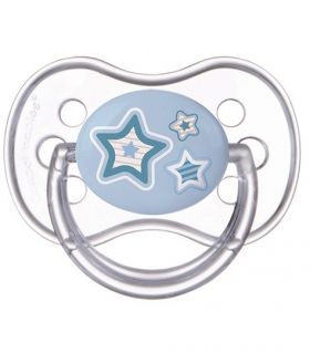 Canpol - Силиконова залъгалка със симетрична форма *Newborn Baby* 6-18м. - синя