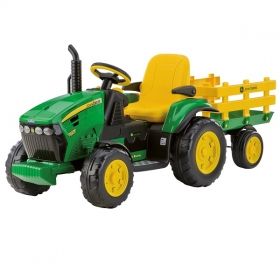 Детски акумулаторен трактор Peg Perego J. DEERE GROUND FORCE 12V с ремарке