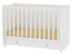 Детско дървено легло-люлка Bertoni Lorelli DREAM 70х140 см Бяло