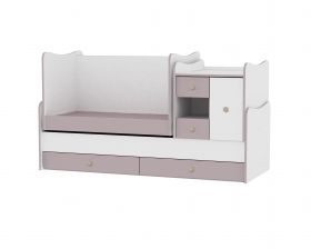 Дървено детско легло-люлка Bertoni Lorelli MiniMAX Бяло/Бук