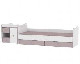 Дървено детско легло-люлка Bertoni Lorelli MiniMAX Бяло/Бук