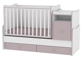 Детско трансформиращо се легло-люлка Bertoni Lorelli TREND Plus Бяло/Капучино