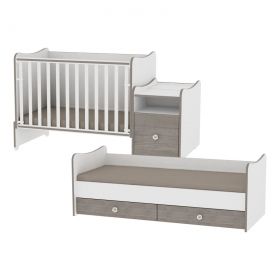 Детско трансформиращо се легло-люлка Bertoni Lorelli TREND Plus Бяло/Капучино