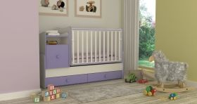 Детско трансформиращо се легло-люлка Bertoni Lorelli TREND Plus Бяло/Капучино