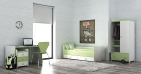 Детско дървено легло-люлка MAXI Plus Bertoni Lorelli Бяло/Виолетово