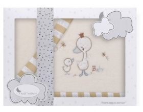 Interbaby - Зимен спален комплект от 3 части за кошара *Cute Ducks*