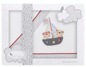 Interbaby - Зимен спален комплект от 3 части за кошара *Little Pirates* 60/120см