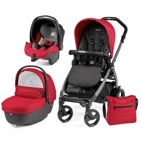 Бебешка количка 3в1 Peg Perego BOOK PLUS XL Sportivo Modular Bloom Red