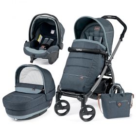 Бебешка количка 3в1 Peg Perego BOOK PLUS Modular XL Blue Denim 2016