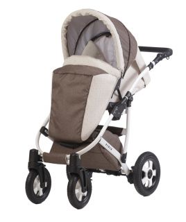 Бебешка комбинирана количка 2в1 DIZAIN BABY Viola Цвят Кафяв