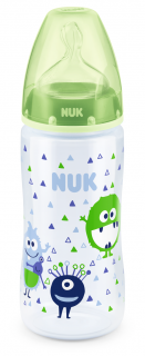 NUK FC РР шише 300мл със силиконов биберон - Зелено