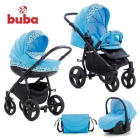 BUBA Solo  Бебешка количка 3 в 1 св. синя