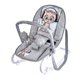 Бебешки шезлонг Bertoni Lorelli Top Relax Grey Cute Kitten 2018