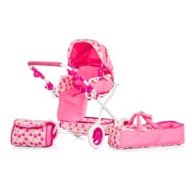 Chipolino - Комбинирана количка за кукли Габи *Цветенца* + порт бебе