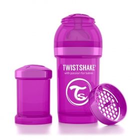 Twistshake Anti-colic бебешко шише180мл Пурпурно