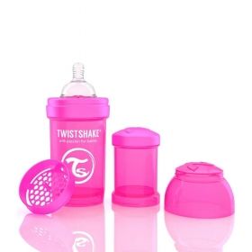 Twistshake Anti-colic бебешко шише180мл Розово