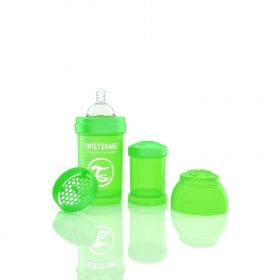 Twistshake Anti-colic бебешко шише180мл Зелено