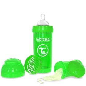 Twistshake Anti-colic бебешко шише 260мл Зелено
