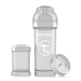 Twistshake Anti-colic бебешко шише 260мл Бяло