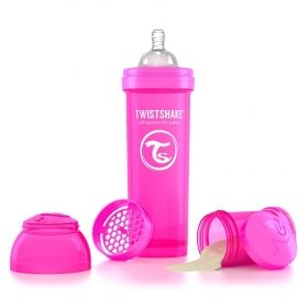 Twistshake Anti-colic бебешко шише 330мл Розово