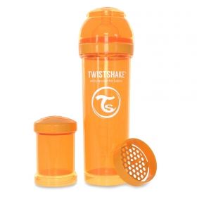 Twistshake Anti-colic бебешко шише 330мл Оранжево