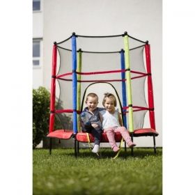 Fitkraft Детски батут 140 см с мрежа