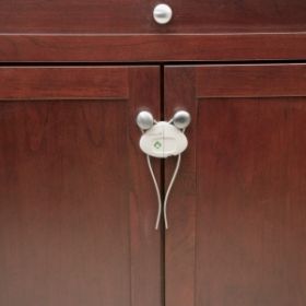 Safety1st Устройство за заключване на шкаф с шнур (1бр./оп.)   сиво и бяло