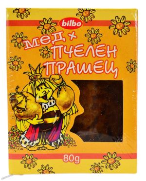 Мед + пчелен прашец - 80 г.