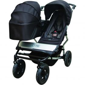 Mountain Buggy Количка за близнаци Duet черно - сиво