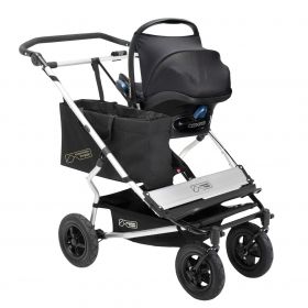 Mountain Buggy Количка за близнаци Duet черно - сиво