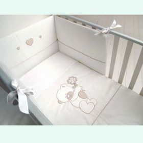  Baby Expert  Спален комплект от 4 части  Gastone бял/сребрист