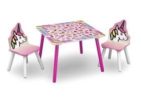 Delta Children Детска масичка с 2 стола Rainbow MDF