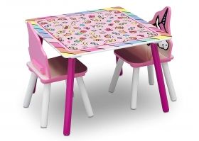 Delta Children Детска масичка с 2 стола Rainbow MDF