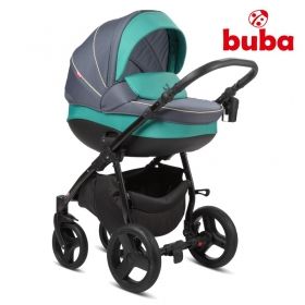 BUBA Bella Бебешка количка 3 в 1 Pewter-Green