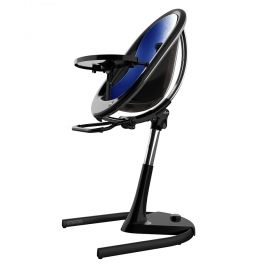 Mima - Мултифункционален стол за хранене Moon Royal Blue - черна рамка