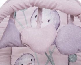 KikkaBoo Бебешки шезлонг Foliage Beige Bird
