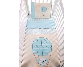 KikkaBoo - Бебешки спален комплект 3 части Puppy on Balloon