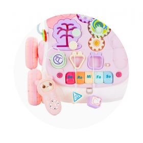 Chipolino Музикална играчка на колела 2 в 1 "Мулти" розова
