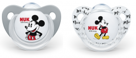NUK Залъгалка силикон Mickey 2 бр.  6 - 18 месеца 