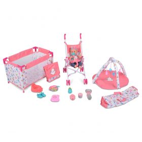 Moni - Комплект от кукла 36см и сет за игра 18 в 1