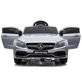 Мони - Акумулаторна кола Mercedes C63s Металик - Сива