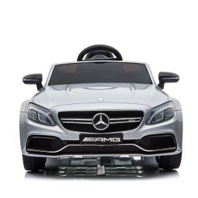 Мони - Акумулаторна кола Mercedes C63s Металик - Сива