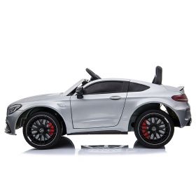 Мони - Акумулаторна кола Mercedes C63s Металик - Сива