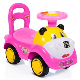 Мони - Детска кола за бутане Super Car Розов