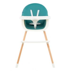 Kikka Boo Стол за хранене Nutri Wood 2в1 Petrol Green
