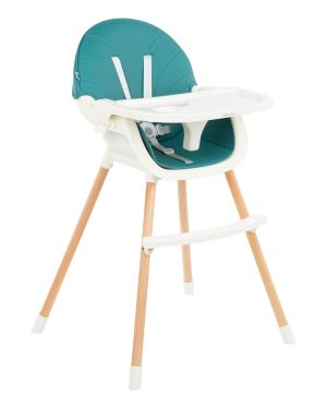 Kikka Boo Стол за хранене Nutri Wood 2в1 Petrol Green