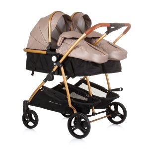 Chipolino Количка за близнаци Duo Smart беж