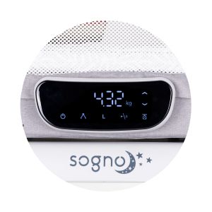 Chipolino Бебешко легълце-люлка Sogno с LED дисплей беж