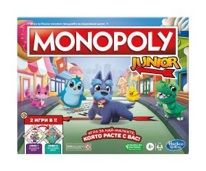 Hasbro - Детска настолна игра МОНОПОЛИ Junior 2  в 1